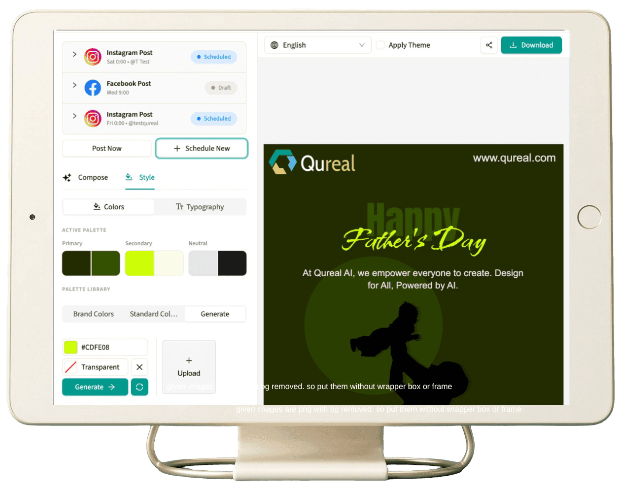 LinkedIn post draft pending review with publish button